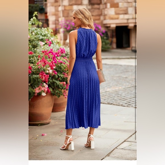 Chic Royal Blue Maxi Dress - Picture 5 of 8